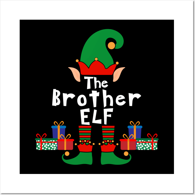 Funny Family Matching Christmas Brother Elf Wall Art by Mind Your Tee